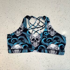 CVG Kraken Skulls Butterfly Back Sports Bra